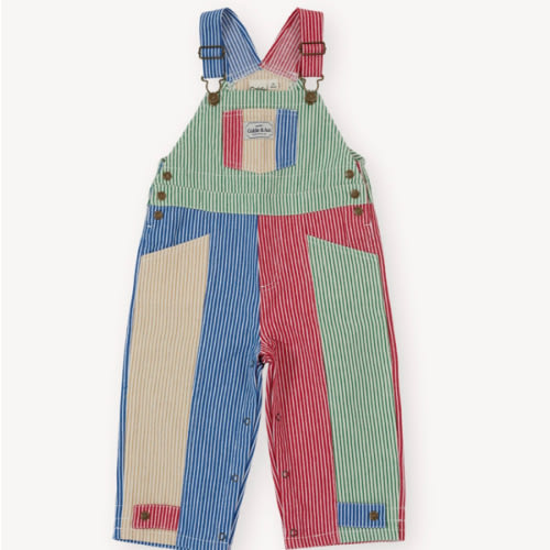 Patchwork Stripe Blake Overalls | Kids Overalls – Goldie + Ace