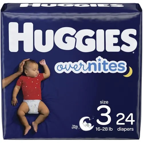 Nighttime Baby Diapers Size 3, 24 Ct, Huggies Overnites