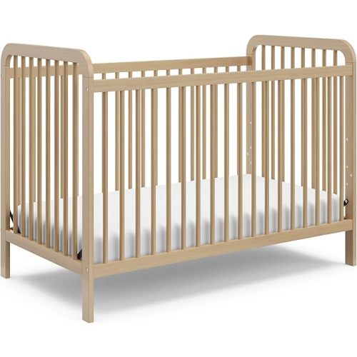 Storkcraft Pasadena 3-in-1 Convertible Crib, Driftwood | GREENGUARD Gold Certified, Solid Wood, Fits Standard Crib Mattress, Converts to Toddler Bed and Daybed, 4 Mattress Heights
