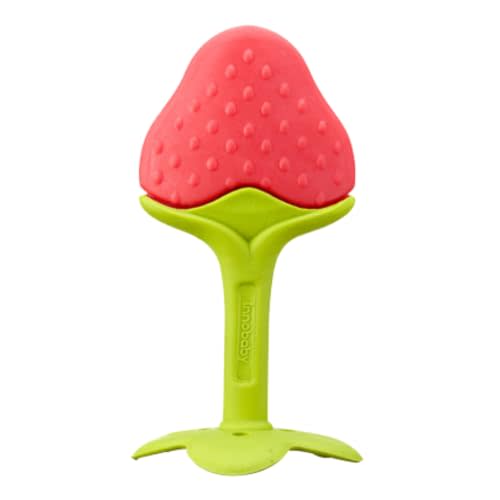 Innobaby Original Teethin Smart EZ Grip Fruit Teether and Sensory Toy for Babies and Toddlers in Berry. BPA Free Teether