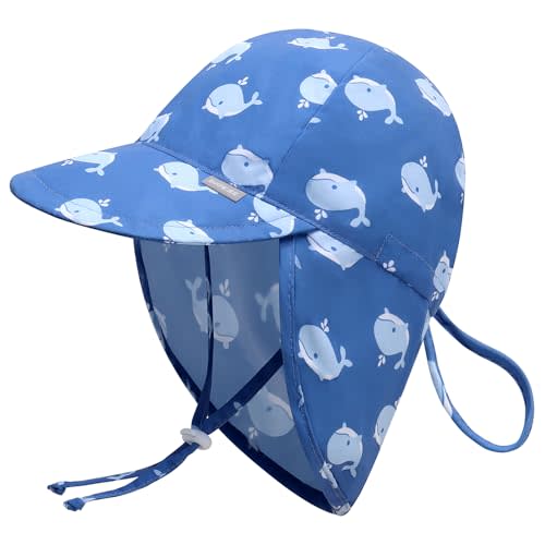 Duoyeree UPF 50+ Baby Sun Hat with Ear and Neck Protection - Toddler Beach Hat for Boys & Girls - Ideal for Summer Fun