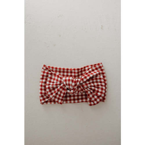 Bamboo Head Wrap | Red Gingham