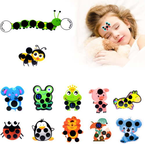 12 Pcs Fever Bug Stickers for Kids, Quick, Continuous Temperature Monitoring