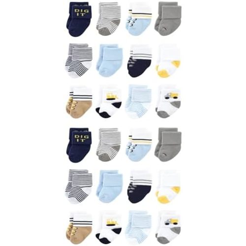 Luvable Friends Unisex Baby Cotton Rich Baby Terry Socks 24-Pack