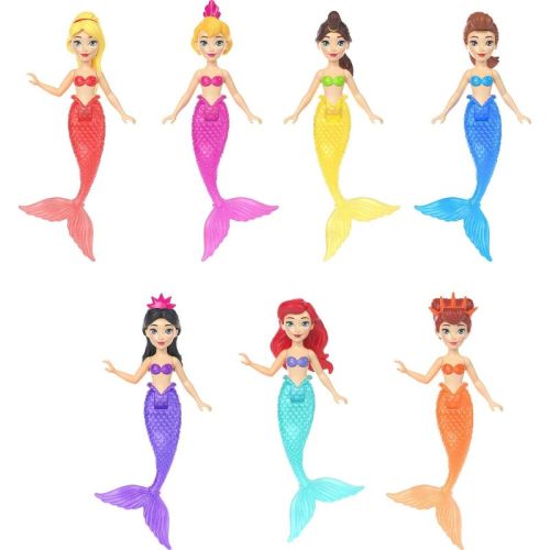 Disney Princess Ariel & Sisters Mermaid Character Set with 7 Small Dolls Inspired by the Movie