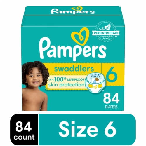 Pampers Swaddlers Active Baby Diapers, Size 6 (35+lbs)