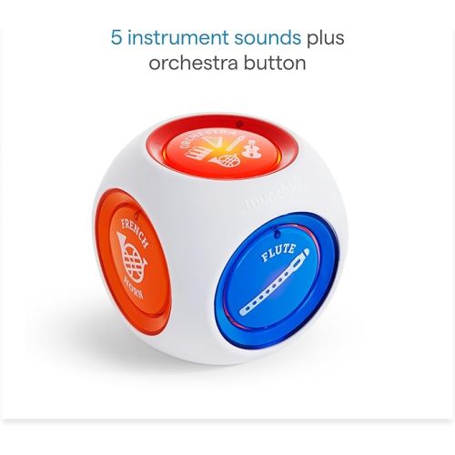 Munchkin Mozart Magic Cube Music Toy for Baby and Toddler - Includes 5 Instrument Sounds, 8 Mozart Songs and Lights