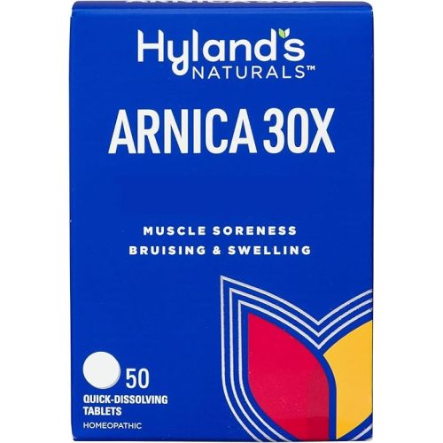 Hyland's Arnica Montana 30x Tablets, Natural Relief of Bruises, Swelling and Muscle Soreness, Quick Dissolving Tablets (Pack of 1, 50 Count Total)