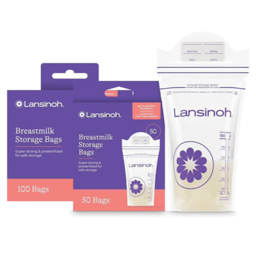 Lansinoh Breastmilk Storage Bags, 150 Count, Baby Essentials, Fast Freeze & Thaw Breast Milk Bags for Baby Bottle Feeding, Superior Strength & Stretch, 6 Ounce