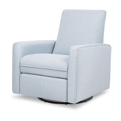 daVinci Penny Recliner and Swivel Glider - Performance Blue Chambray Eco-Twill