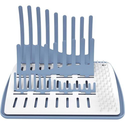 Dr. Brown's Folding Baby Bottle Drying Rack, Blue/White