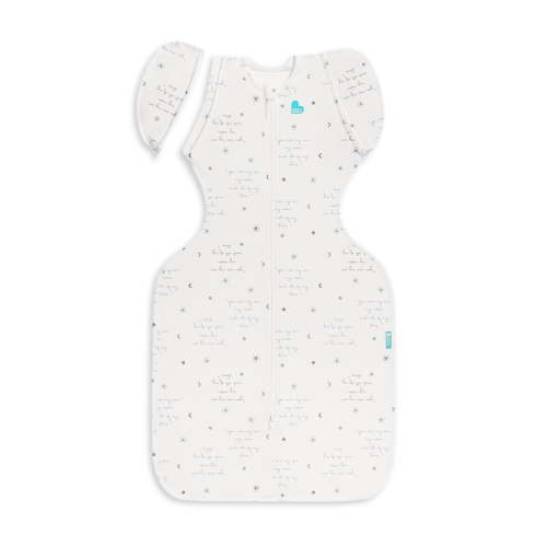 Love to Dream Swaddle UP Transition Baby Sleep Bag Lite 0.2 TOG, Zip-Off Wings, Large 19-24 lbs, You are My Grey