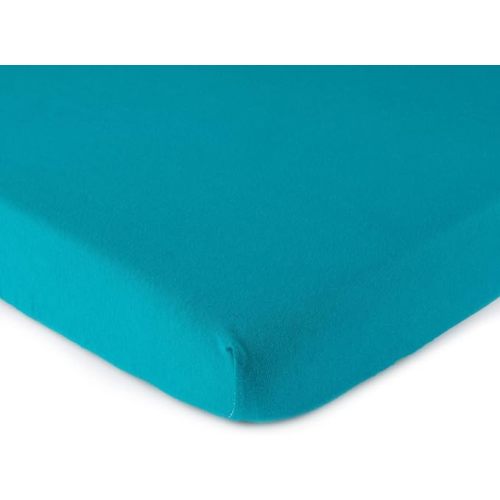 SheetWorld Baby Fitted Bassinet Sheet Fits Nuna Mixx 12 x 29 inches, 100% Cotton Jersey Hypoallergenic Sheet, Unisex Boy Girl, Teal, Made in USA
