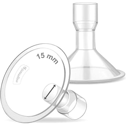 Maymom MyFit Classic 15mm Shield, Does NOT Include Maymom Wide-Mouth Connector, Compatible with Spectra S2 Accessories Spectra S1 Not Original Spectra Pump Parts Spectra Flange