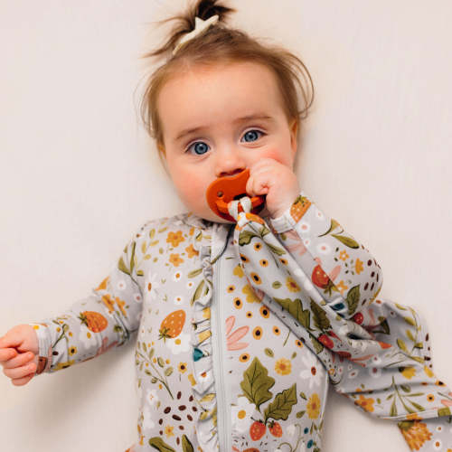 The Softest Baby Pajamas- Strawberry Fields – Milk Snob