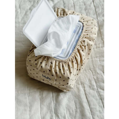 Lalaby - Wet wipe cover brown dot