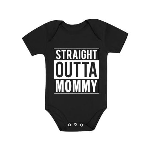 Tstars Straight Outta Mama Bodysuit - Funny Baby Clothes Outfit for Newborn Girl or Boy Gift for New Parents