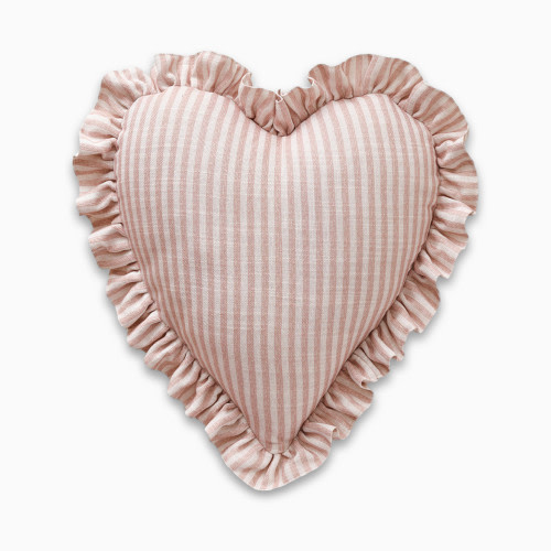 House of Noa Heart Ruffle Pillow - Finley Ivory & Petal