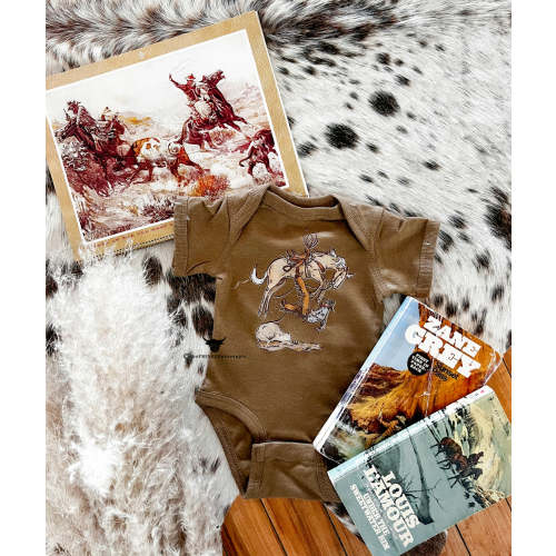 Horse Sandwich Cowboy Buck off(onesies/tee) (coyate) (little kid) – theFRINGEDpineapple