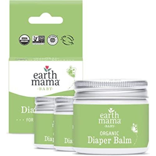 Earth Mama Organic Diaper Balm Multipurpose Baby Ointment | EWG Verified, Petroleum & Fragrance Free with Calendula for Sensitive Skin, 2-Fluid Ounce (3-Pack)