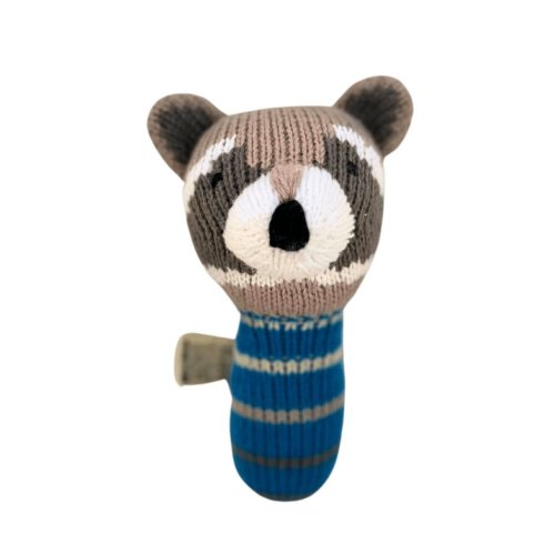 Baby Mini Rattle - Ramsay the Raccoon | 100% Organic - Finn + Emma