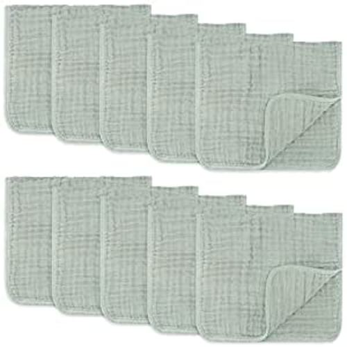 Amazon.com : Comfy Cubs Muslin Burp Cloths Large 100% Cotton Hand Washcloths for Babies, Baby Essentials 6 Layers Extra Absorbent and Soft Boys & Girls Baby Rags for Newborn Registry (Fern 10-Pack, 20" X10") : Baby