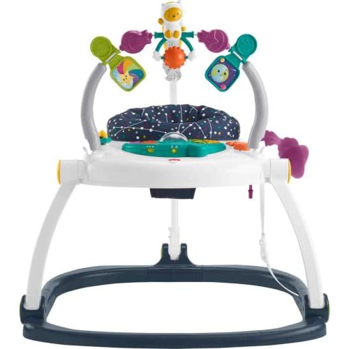 Fisher-Price Baby Jumperoo Baby Bouncer and Activity Center with Lights and Sounds, Astro Kitty SpaceSaver