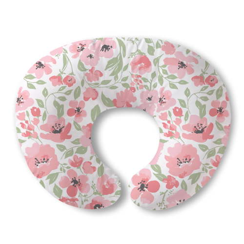 Grape Tummy Time Pillow, Breathable Breastfeeding Support Pillow,Baby lounger pillow for Bottle Feeding,Removable Cover,Sitting Support,Dahlia（included 1 Pillow insert）