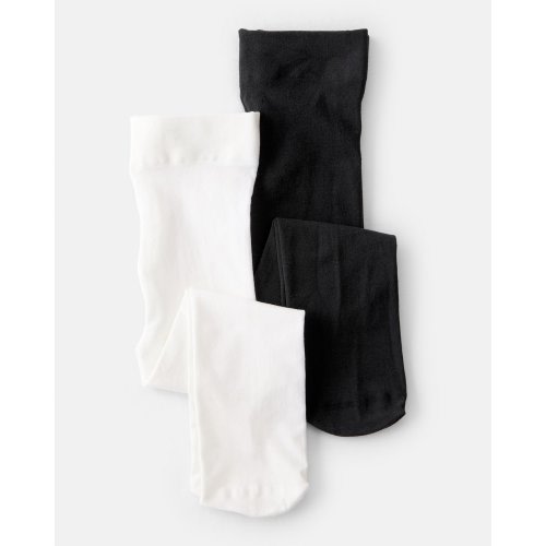 Baby Girl 2-Pack Tights - Black/White | Carter's