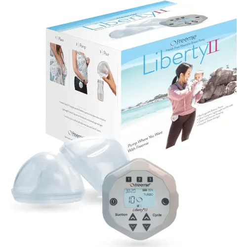 Amazon.com : Freemie Liberty II Deluxe Hands-Free Wearable Breast Pump System for Discreet Pumping | Quiet Rechargeable Mobile Breast Pump | Ultra-Lightweight in-Bra Cups, 25mm & 28mm Breast Flanges Included : Baby