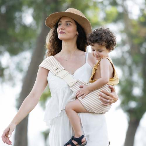 Porte-bébé MomSwing - St Tropez white – Momsilk