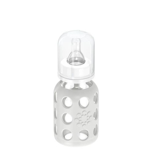 Glass Baby Bottle (4 oz) - White