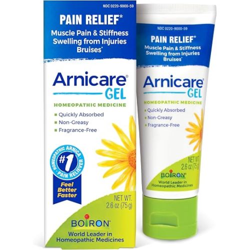 Boiron Arnicare Gel for Relief of Joint Pain, Muscle Pain, Muscle Soreness, and Swelling from Bruises or Injury - Non-greasy and Fragrance-Free - 2.6 oz