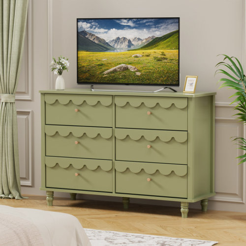 Charlton Home® Dorlan 6 Drawer 43.1" W Laced Dresser & Reviews | Wayfair