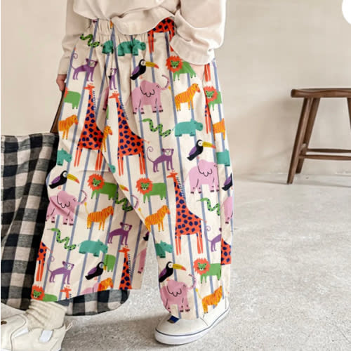 Baby & Kids Animal Stripe Pattern Pants