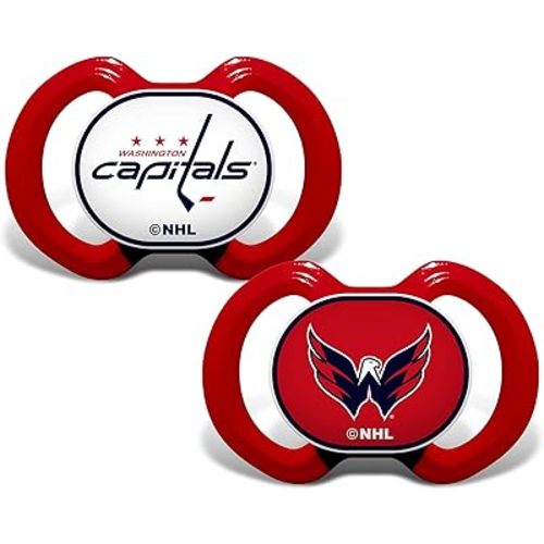 Baby Fanatic Pacifier 2-Pack - NHL Washington Capitals - Officially Licensed League Gear