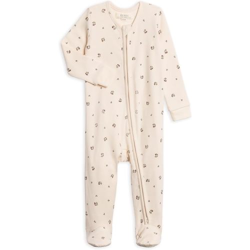 Colored Organics Baby Zip-Up Footed Sleeper with 2-Way Zipper - Newborn Organic Cotton Pajamas