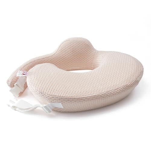 QSTEHEML Nursing Pillow for Breastfeeding - Adjustable Breastfeeding Pillows for Women with More Support & Removable Cover, Baby Feeding Pillow for Newborn Moms and Baby Essentials,Beige