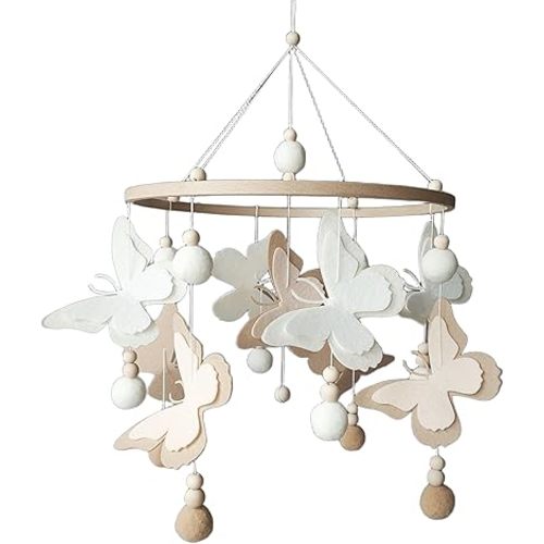 Butterfly Mobile Crib Mobile for Girls Boho Baby Mobile Over Crib Baby Girl Nursery Decor