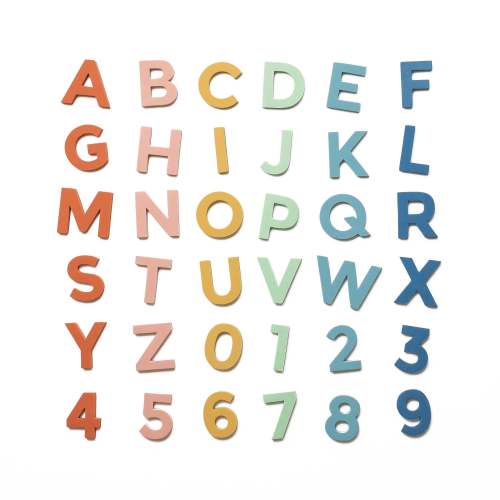 Modern Magnetic 2" Letters & Numbers, 36pc Soft Foam, Easy to clean, Rainbow Dream Alphabet Magnets for Learning, Play, Homeschool, Home Decor – The Type Set Co.