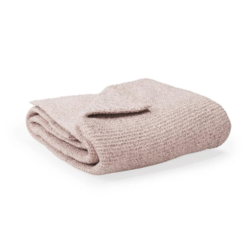 Organic Cotton Waffle Baby Blanket in Petal