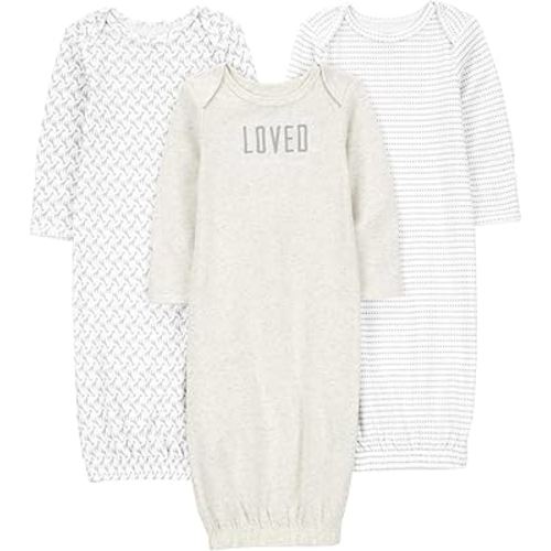 Simple Joys by Carter's Baby 3-pack Neutral Cotton Sleeper Gown