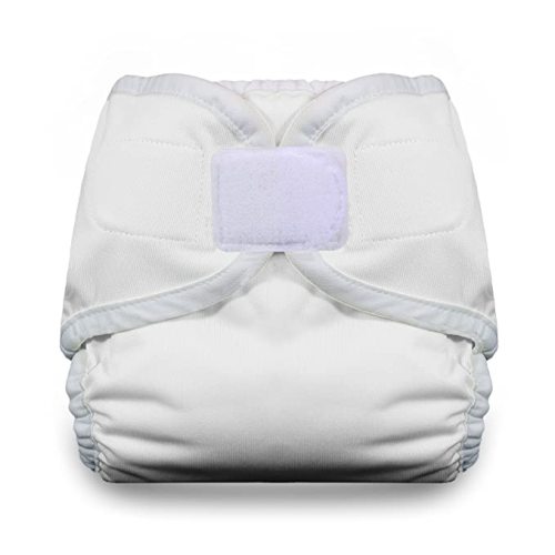 Thirsties Reusable Cloth Diaper Cover, Hook & Loop Closure, White, Small