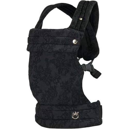 Amazon.com: NEST BLANCHE Baby Carrier – Soft Cotton Linen Blend with Magnolia Jacquard Design, Adjustable and Ergonomic for Newborns and Toddlers (Ebony)