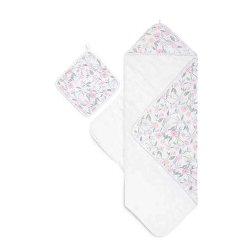 Ma Fleur Cotton Muslin Towel + Washcloth Set | aden + anais