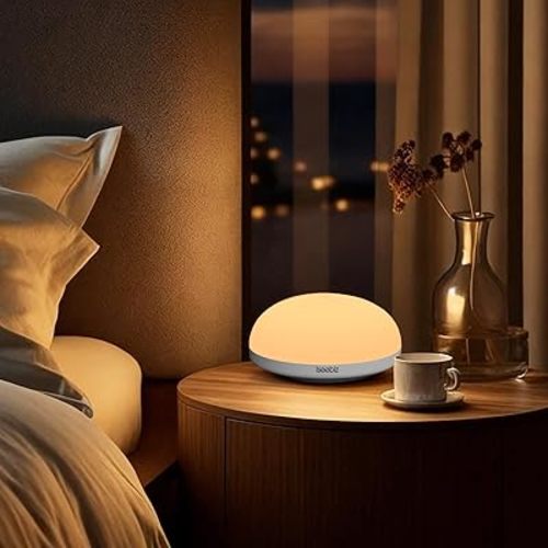 Night Light, Touch Lamp Bedside, Wireless Rechargeable LED Control Smart Bedside Table Lamp for Breastfeeding, Portable Baby Nursery Lamp, Eye Protection Indirect Lighting 2 Colors 5V