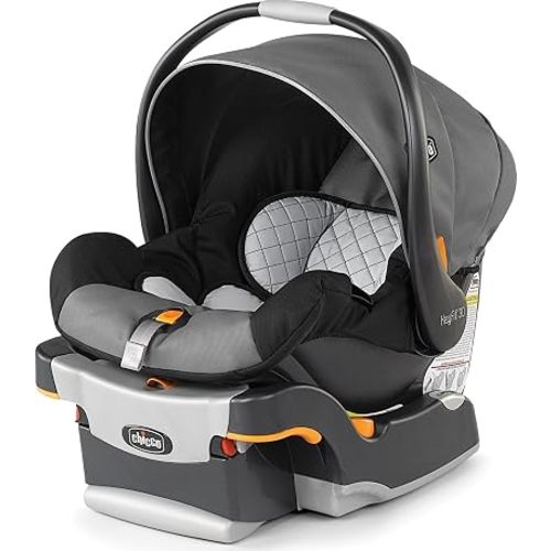 Chicco KeyFit 30 Infant Car Seat and Base, Rear-Facing Seat for Infants 4-30 lbs., Infant Head and Body Support, Compatible with Chicco Strollers, Baby Travel Gear | Orion/Grey