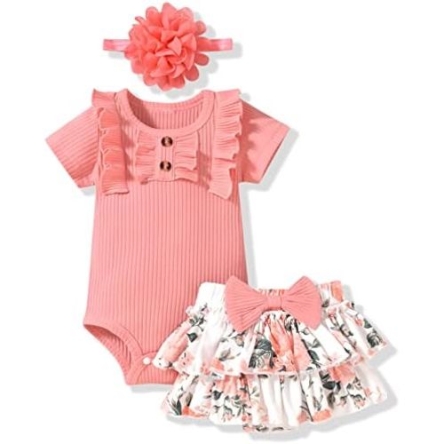 Aalizzwell Newborn Infant Baby Girls Summer Outfit