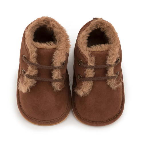 HUITKMM Baby Winter Shoes for Walking Warm Lined Shoes with Rubber Sole Baby Shoes for 0 18 Months