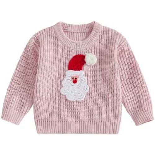 Christmas Baby Girl Boy Outfit Santa Claus Long Sleeve Knit Sweater Toddler Infant Newborn Sweatshirt Pullover